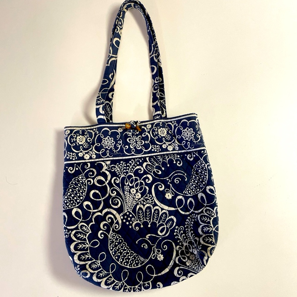 Vera Bradley 2010 White Twirly Bird Bag
